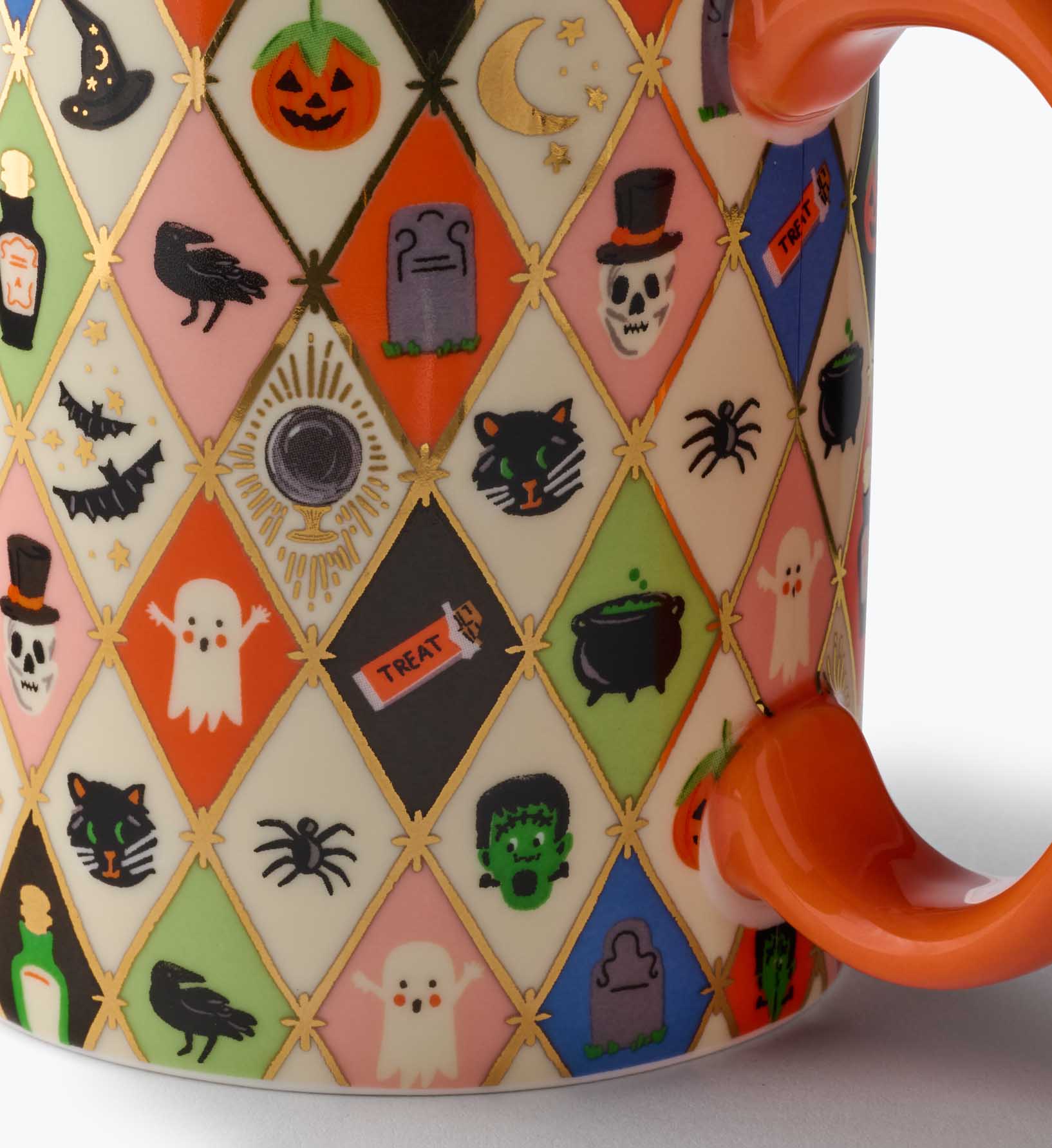 Porcelain Mug - Halloween Argyle
